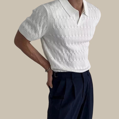 Polo piqué de manga corta resistente para hombre