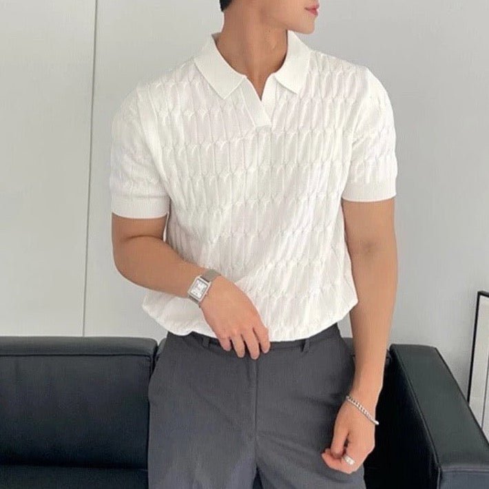 Polo piqué de manga corta resistente para hombre