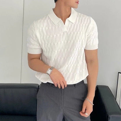 Polo piqué de manga corta resistente para hombre