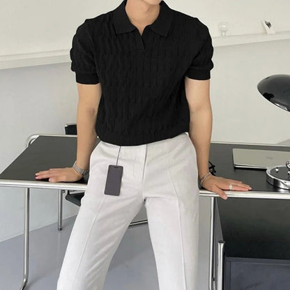 Polo piqué de manga corta resistente para hombre