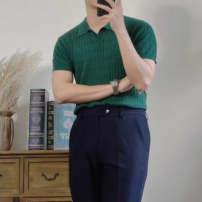 Polo piqué de manga corta resistente para hombre