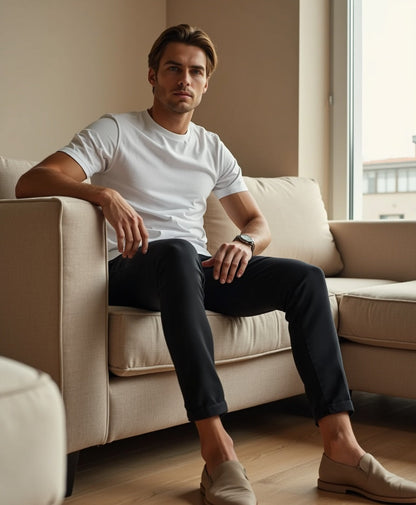 Pantalón stretch de corte ajustado para caballeros
