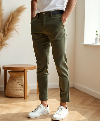 Pantalón stretch de corte ajustado para caballeros