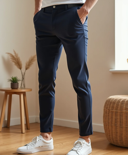 Pantalón stretch de corte ajustado para caballeros