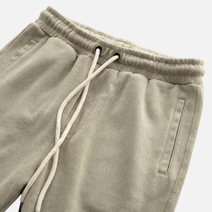 Shorts de algodón de punto – Corte relajado con cordón para hombre