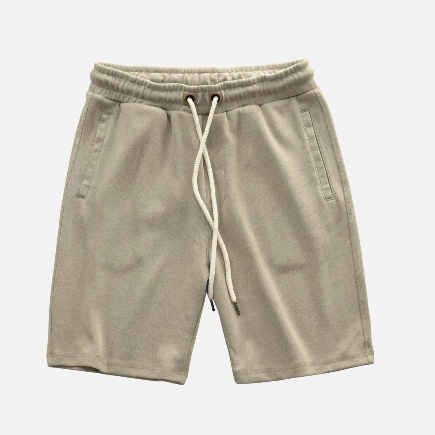 Shorts de algodón de punto – Corte relajado con cordón para hombre