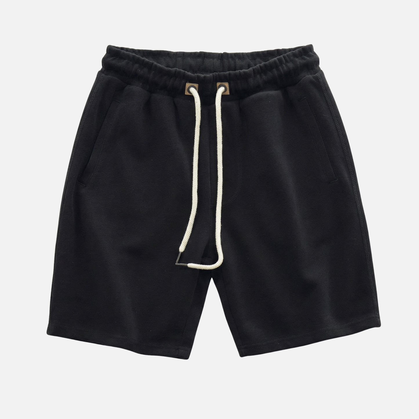 Shorts de algodón de punto – Corte relajado con cordón para hombre