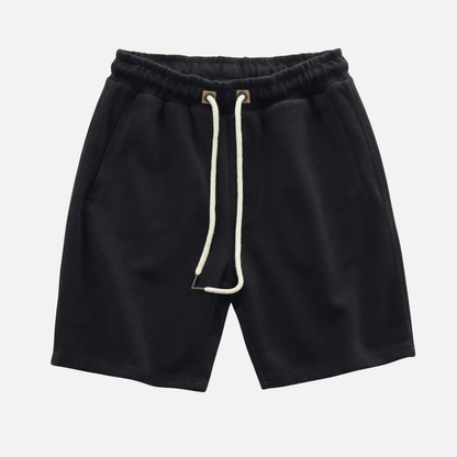 Shorts de algodón de punto – Corte relajado con cordón para hombre