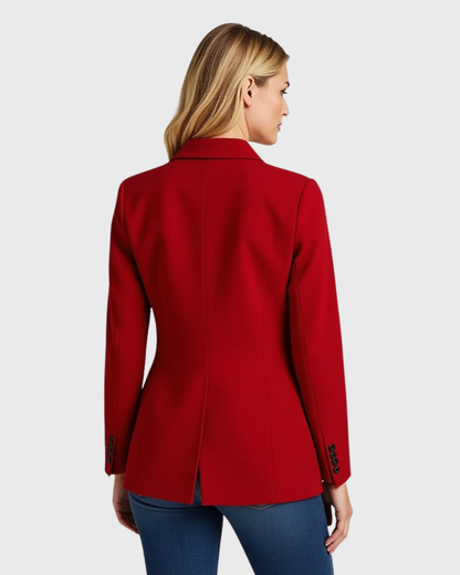 Blazer entallado con silueta estrecha – Chaqueta clásica de oficina para mujer