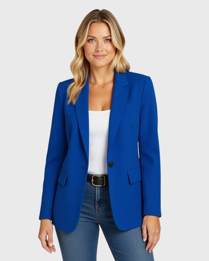 Blazer entallado con silueta estrecha – Chaqueta clásica de oficina para mujer
