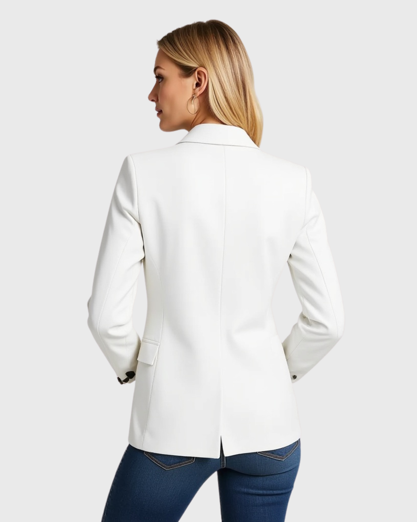 Blazer entallado con silueta estrecha – Chaqueta clásica de oficina para mujer