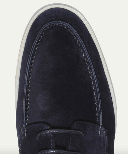 Mocasines de ante con cordones y detalles de costuras para hombre