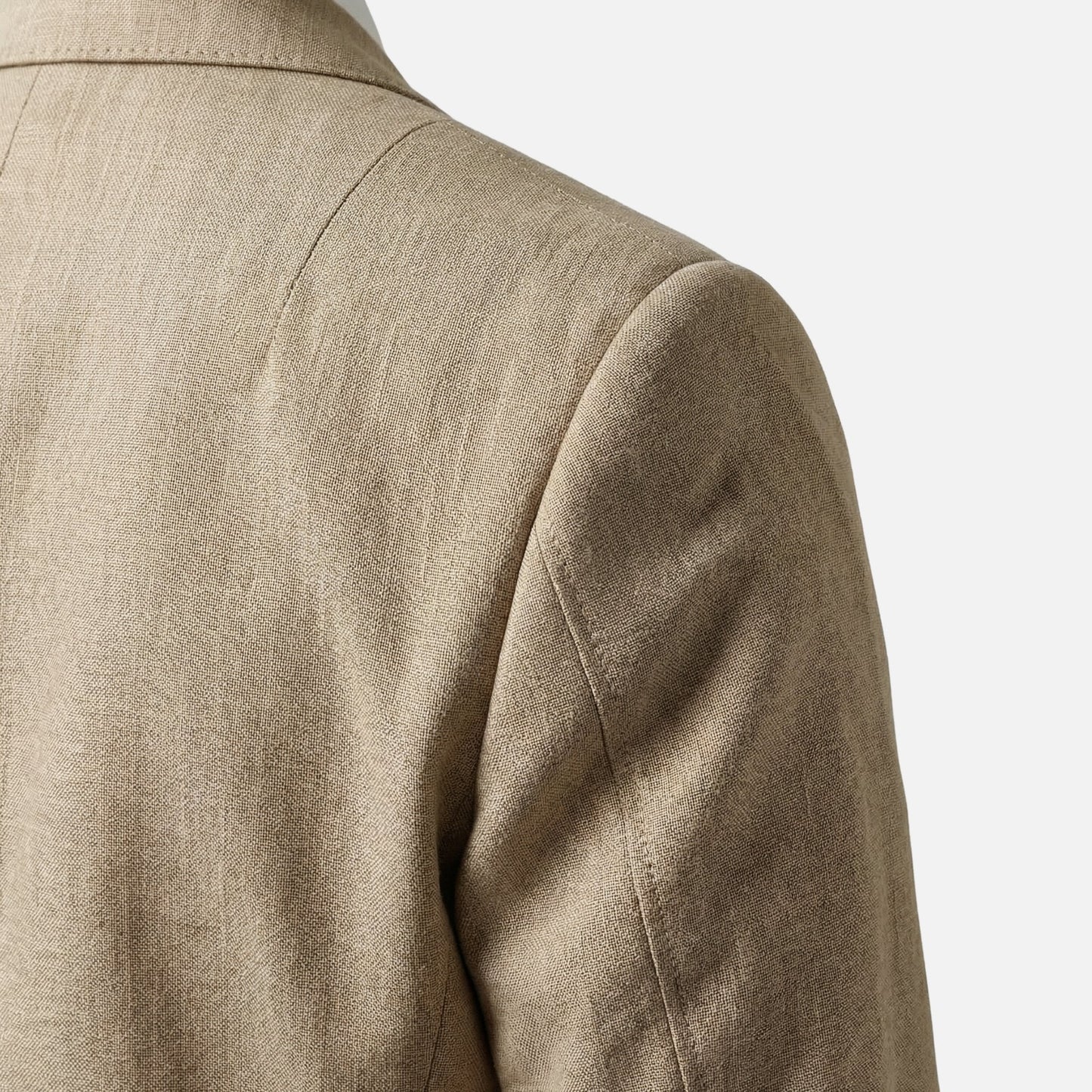 Traje de lino de dos piezas con solapa para hombre