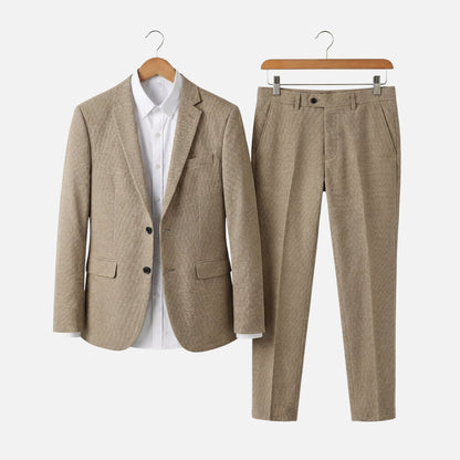 Traje de tejido estructurado de dos piezas – chaqueta y pantalón para hombre