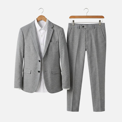 Traje de tejido estructurado de dos piezas – chaqueta y pantalón para hombre