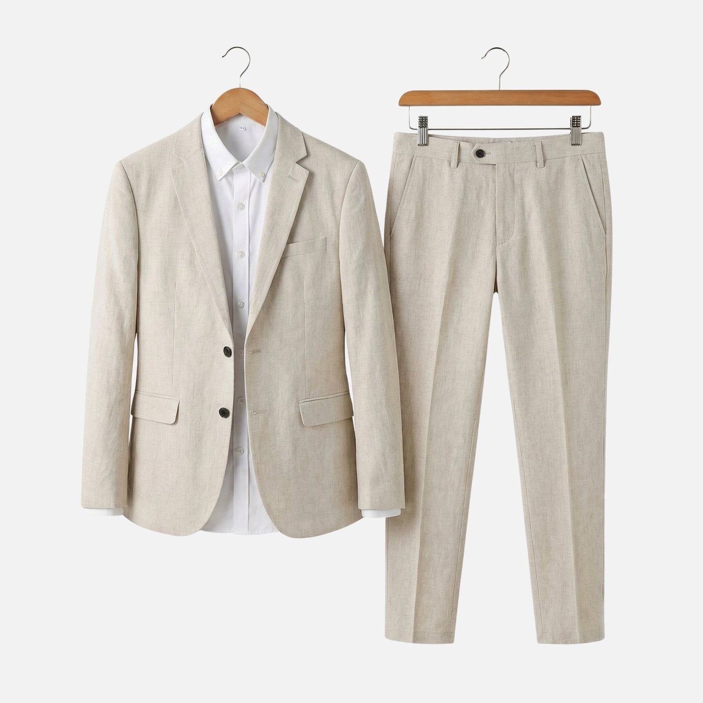 Traje de tejido estructurado de dos piezas – chaqueta y pantalón para hombre