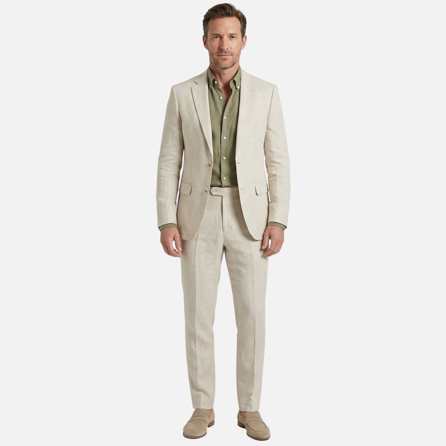 Traje de tejido estructurado de dos piezas – chaqueta y pantalón para hombre
