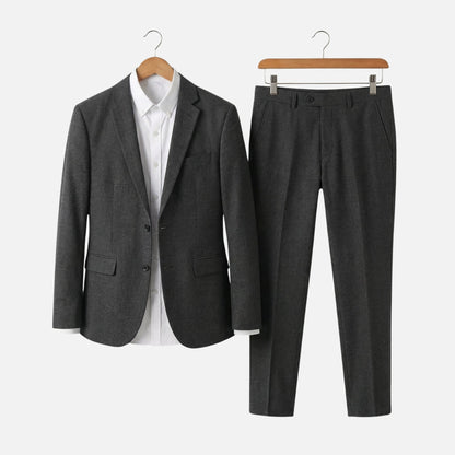 Traje de tejido estructurado de dos piezas – chaqueta y pantalón para hombre