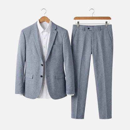 Traje de tejido estructurado de dos piezas – chaqueta y pantalón para hombre