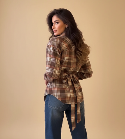 Bea | Camisa de cuadros con cinturón