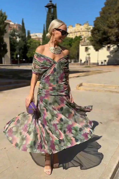 ANA | Vestido Maxi Plisado Elegante
