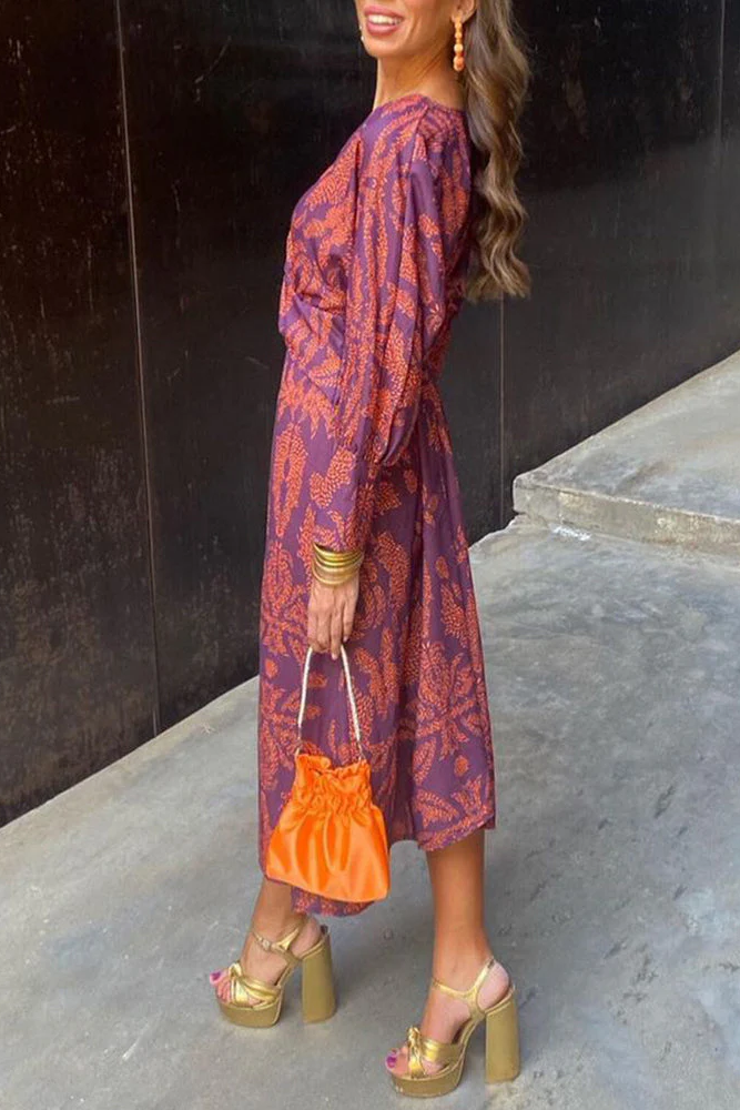 SILVANA | VESTIDO MIDI CON ESTAMPADO