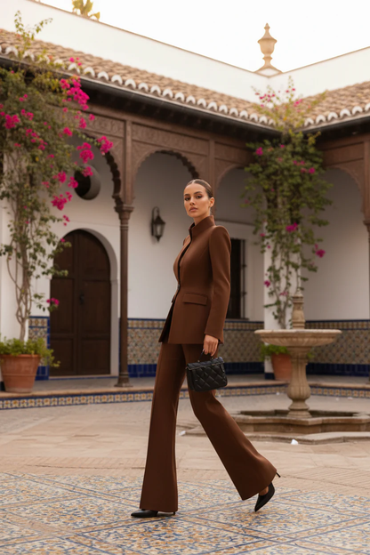 GIA | Traje - Blazer Estructurada y Pantalón Palazzo
