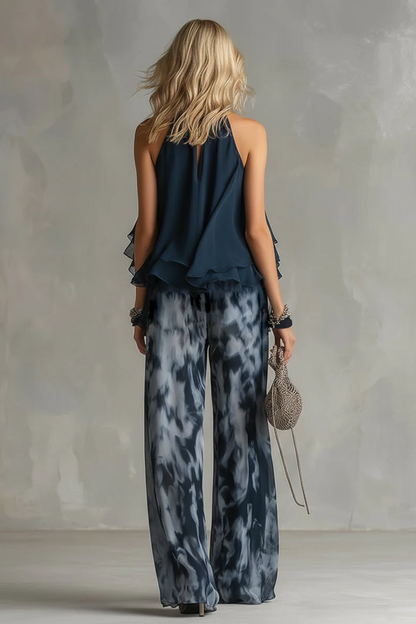 Nadia | Conjunto Chifón Halter Estampado