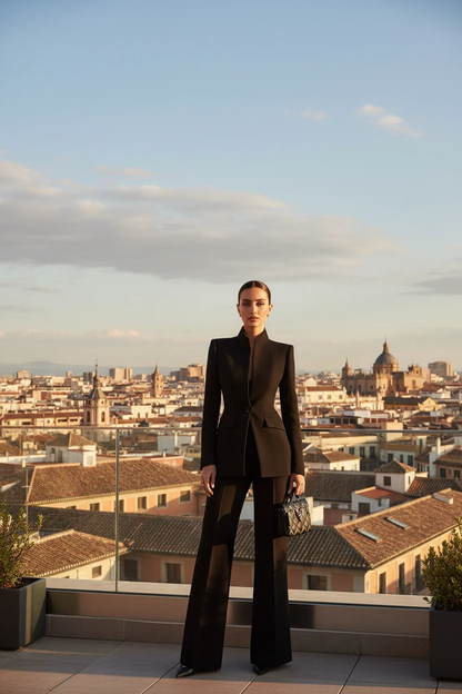 GIA | Traje - Blazer Estructurada y Pantalón Palazzo