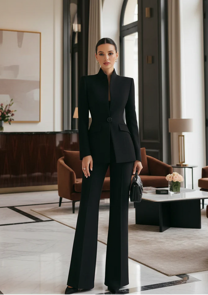 GIA | Traje - Blazer Estructurada y Pantalón Palazzo
