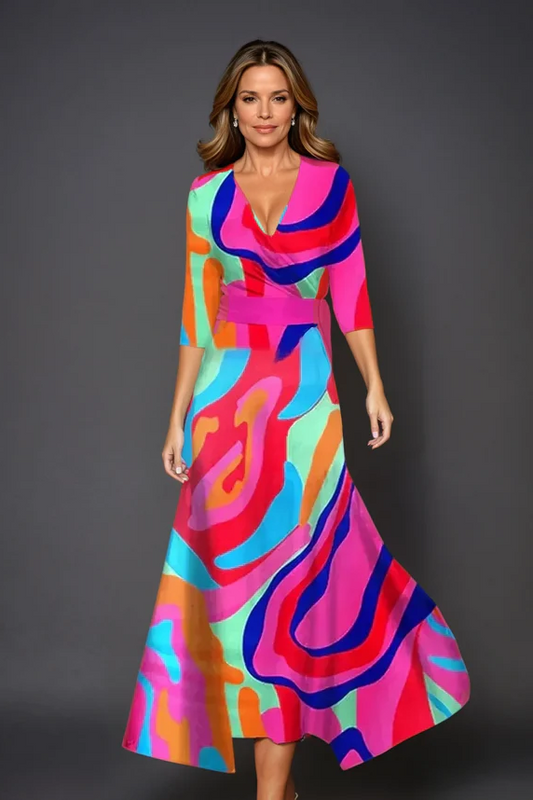 Emilia | Vestido elegante con estampado floral
