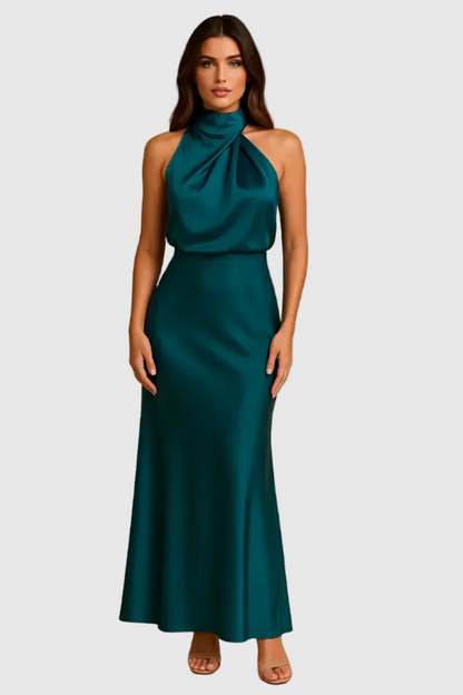 Vestido Halter Satinado