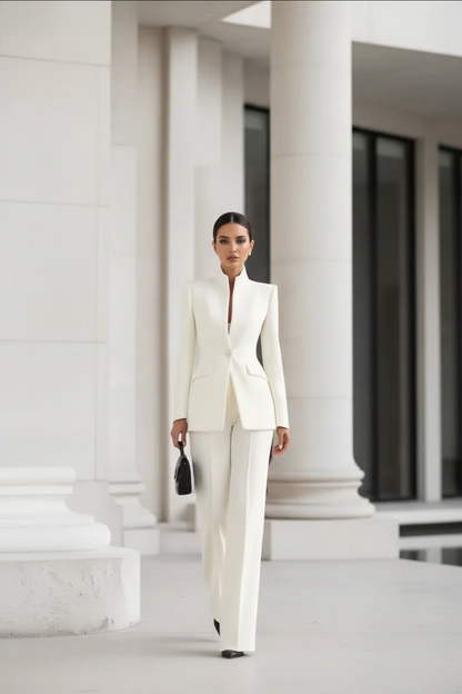 GIA | Traje - Blazer Estructurada y Pantalón Palazzo