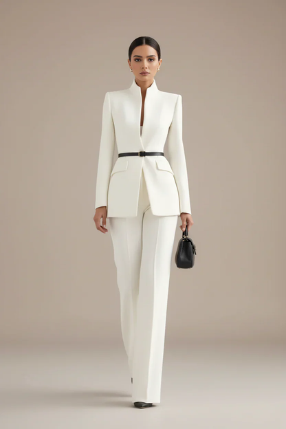 GIA | Traje - Blazer Estructurada y Pantalón Palazzo