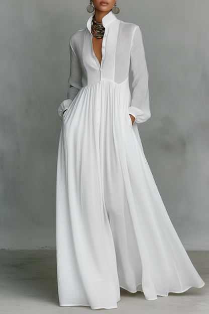 Cintia | Vestido maxi minimalista